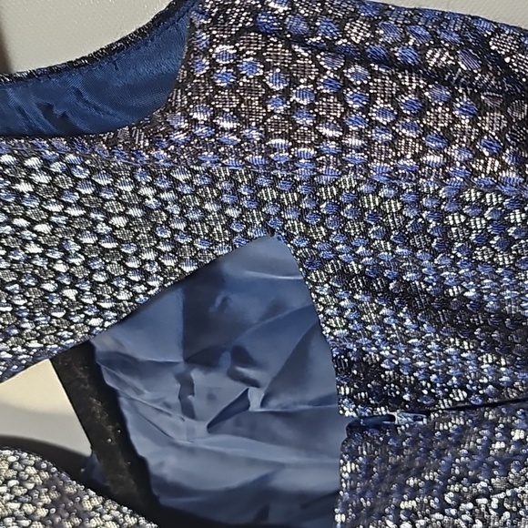 NWT Rare Editions Girls Navy Blue Silver Fishscale Formal Dress Size 10 - Picture 5 of 13